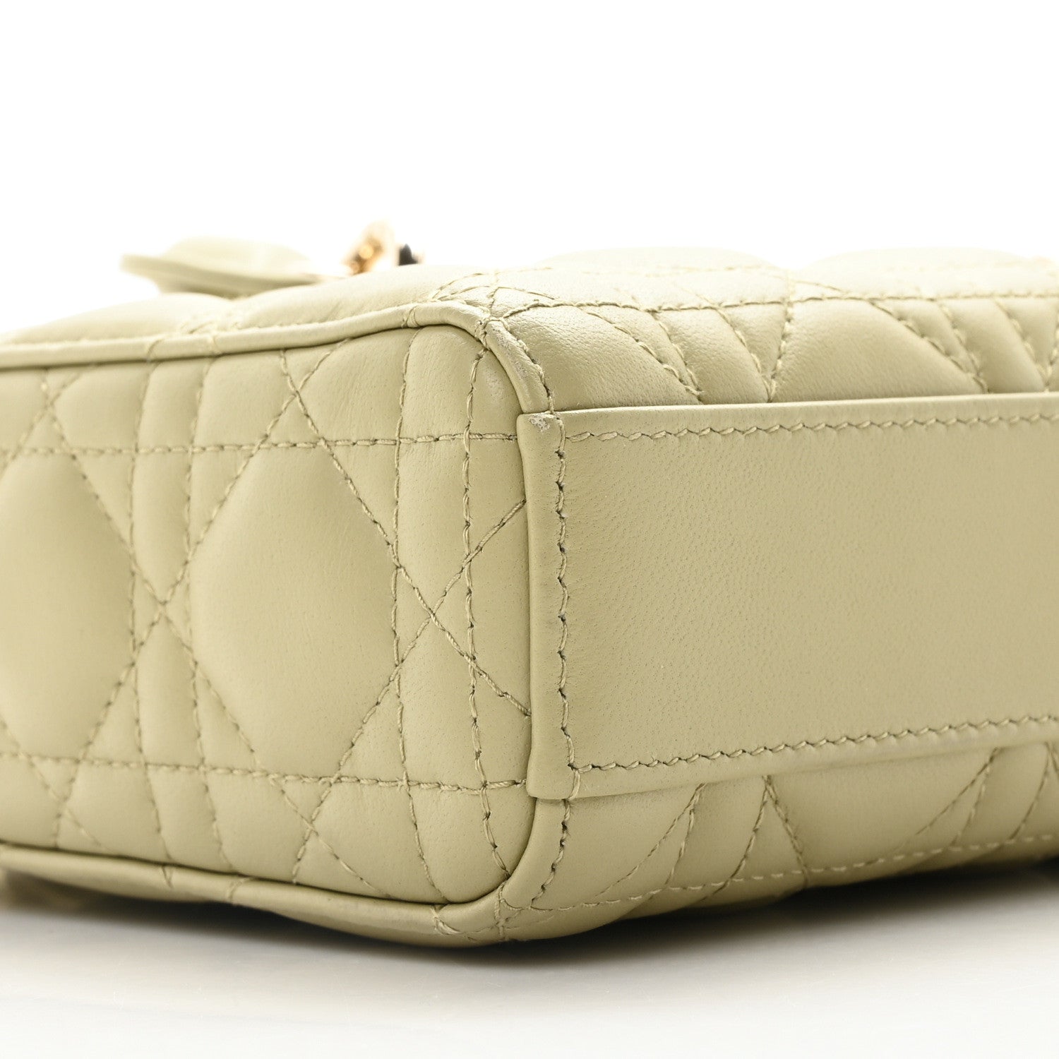 Christian Dior Lambskin Cannage Medium Lady D-Joy Pastel Peyote Green 9 of 10