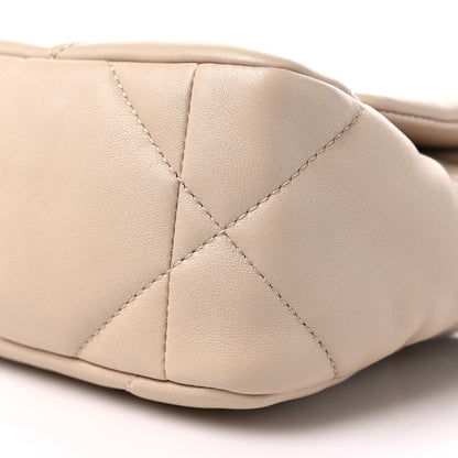 Chanel Lambskin Quilted Medium Chanel 19 Flap Light Beige 9 of 10