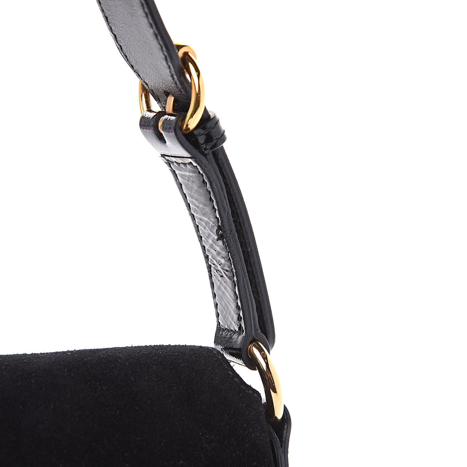 Gucci Suede Wave Flap Bag Black 10 of 13