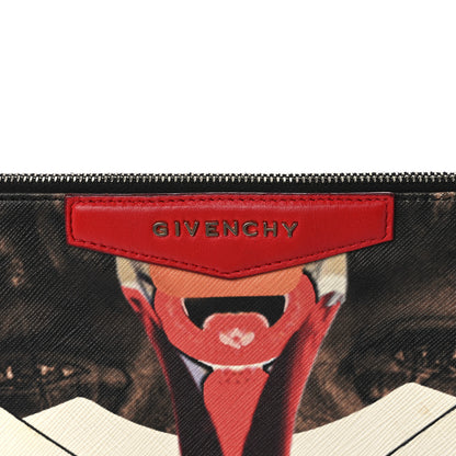 Givenchy Coated Canvas Tribal Girl Print Large Antigona Pouch 7 of 11