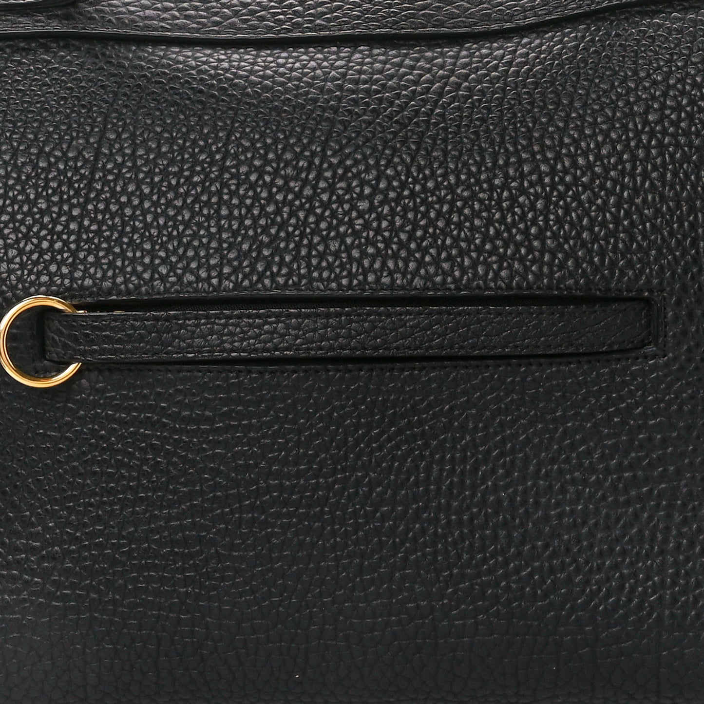 Bullhide Calfskin Medium Ring Bag Black