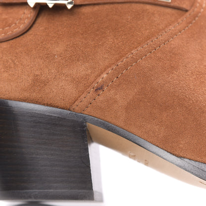 Valentino Garavani Suede Rockstud Double Buckle 50mm Cowboy Ankle Boots 41 Selleria 9 of 10