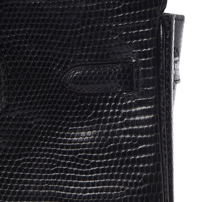 Hermes Lizard Birkin 25 Black 18 of 50