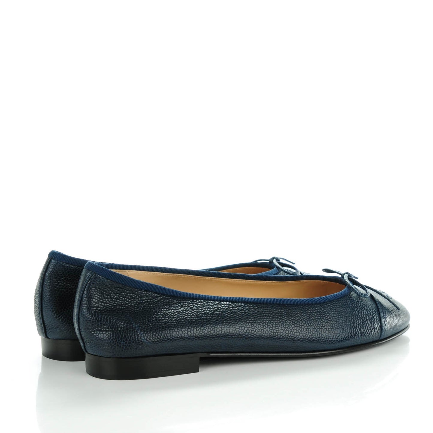 Caviar CC Cap Toe Ballerina Flats 39 Navy