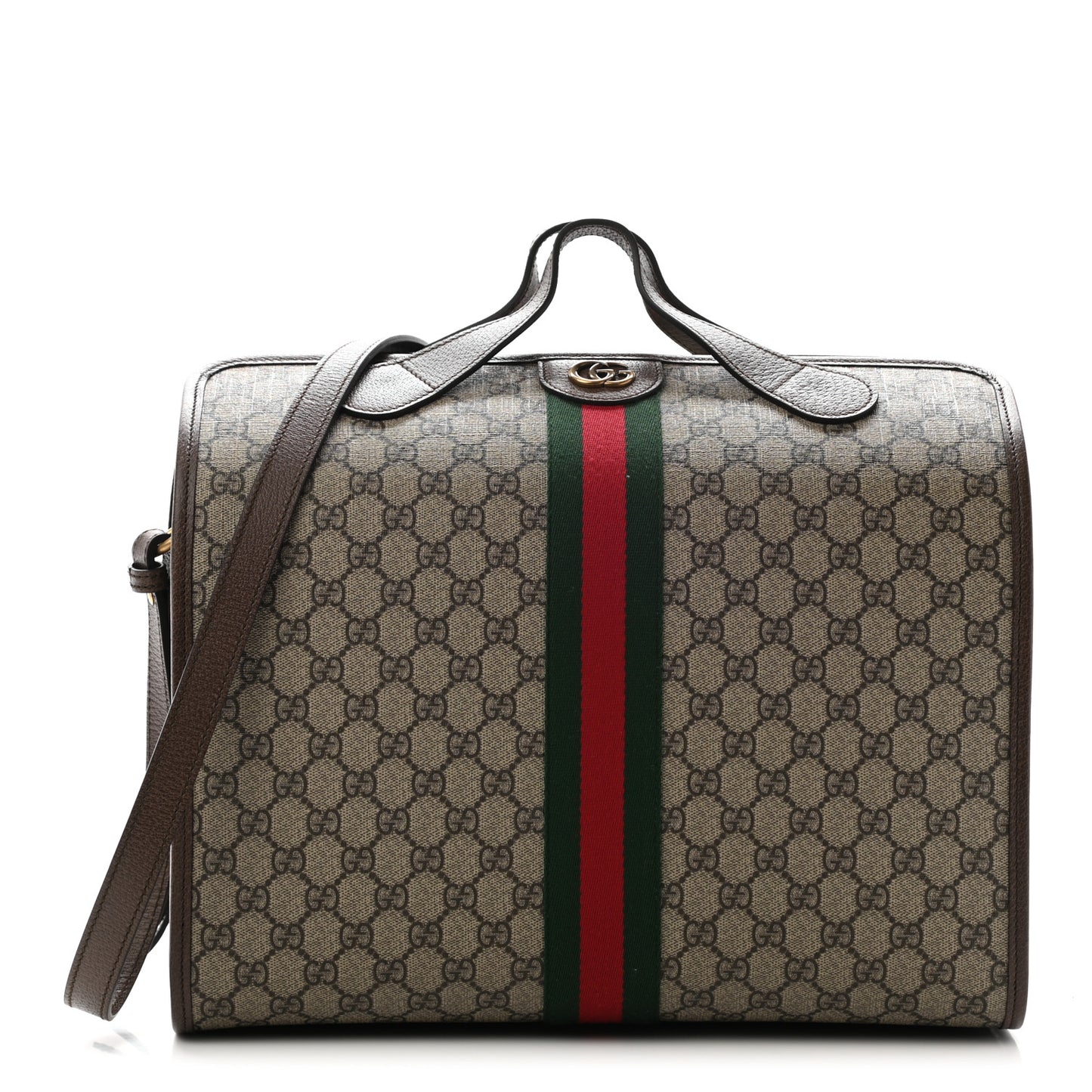 GG Supreme Monogram Web Ophidia Duffle Bag Beige New Acero