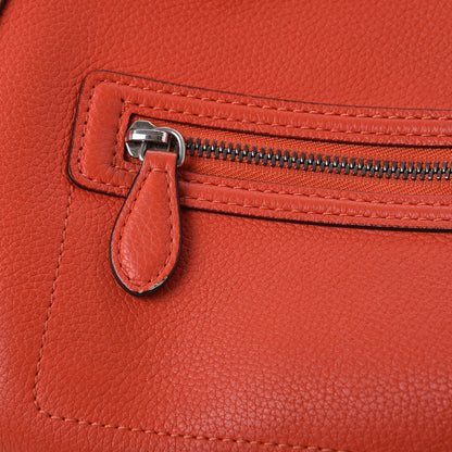 Celine Drummed Calfskin Mini Luggage Vermillion 8 of 16