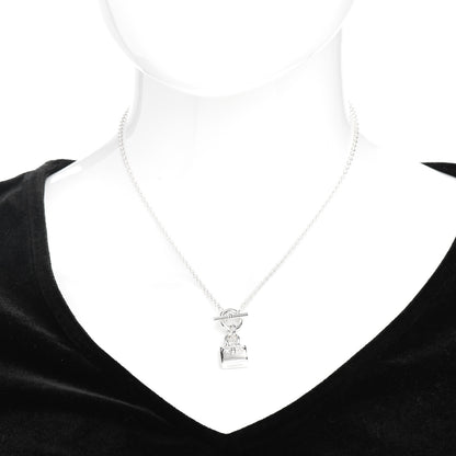 Hermes Sterling Silver Kelly Charm Pendant Necklace 2 of 5