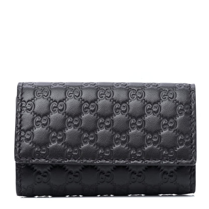 Gucci Microguccissima 6 Key Holder Case Black 1 of 5