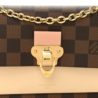 Louis Vuitton Damier Ebene Vavin Chain Wallet Creme 7 of 9
