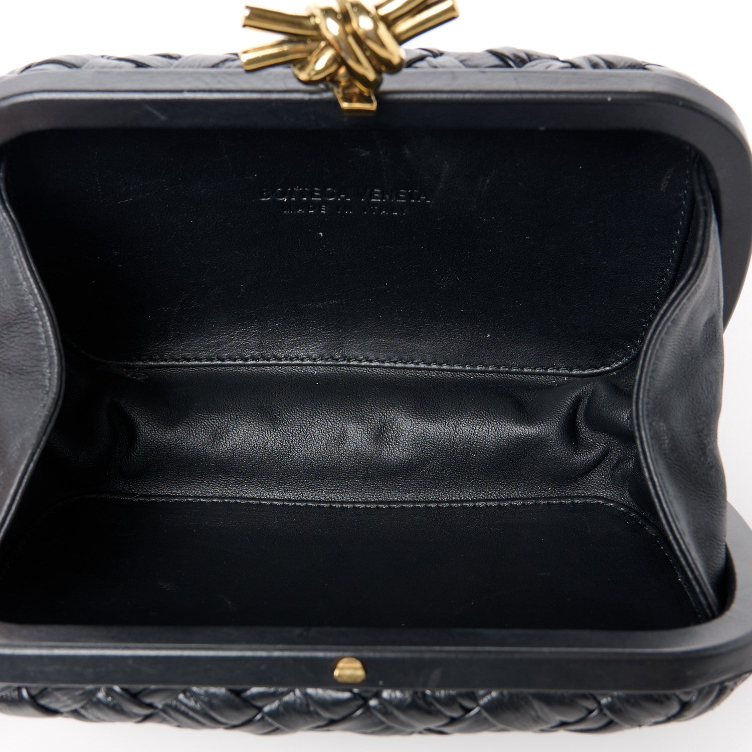 Bottega Veneta Foulard Intrecciato Minaudiere Knot Clutch Black 5 of 10