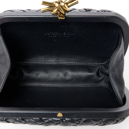 Bottega Veneta Foulard Intrecciato Minaudiere Knot Clutch Black 5 of 10