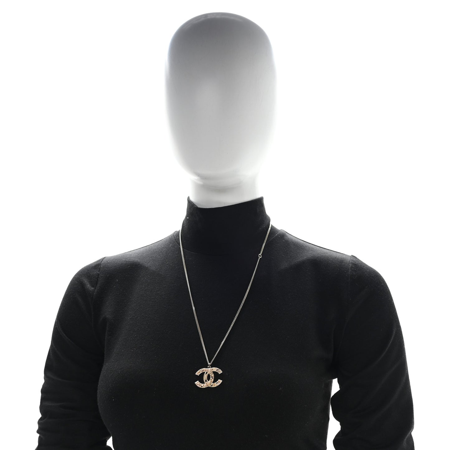 Tweed Effect CC Necklace Gold