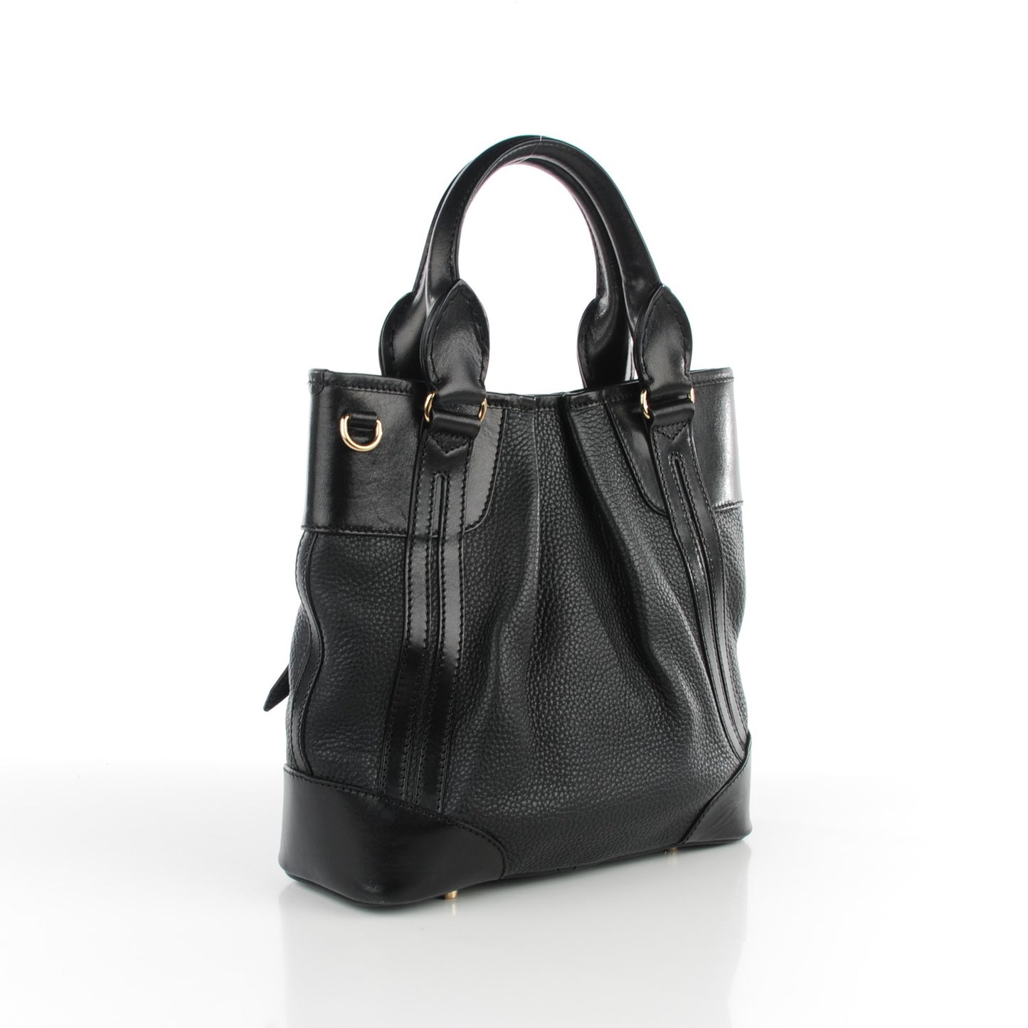 Grainy Calfskin Tote Black