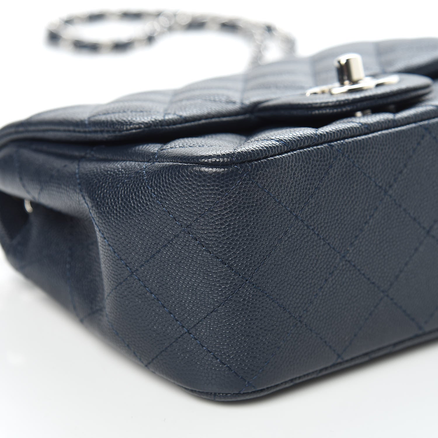 Chanel Caviar Quilted Mini Square Flap Navy 8 of 10