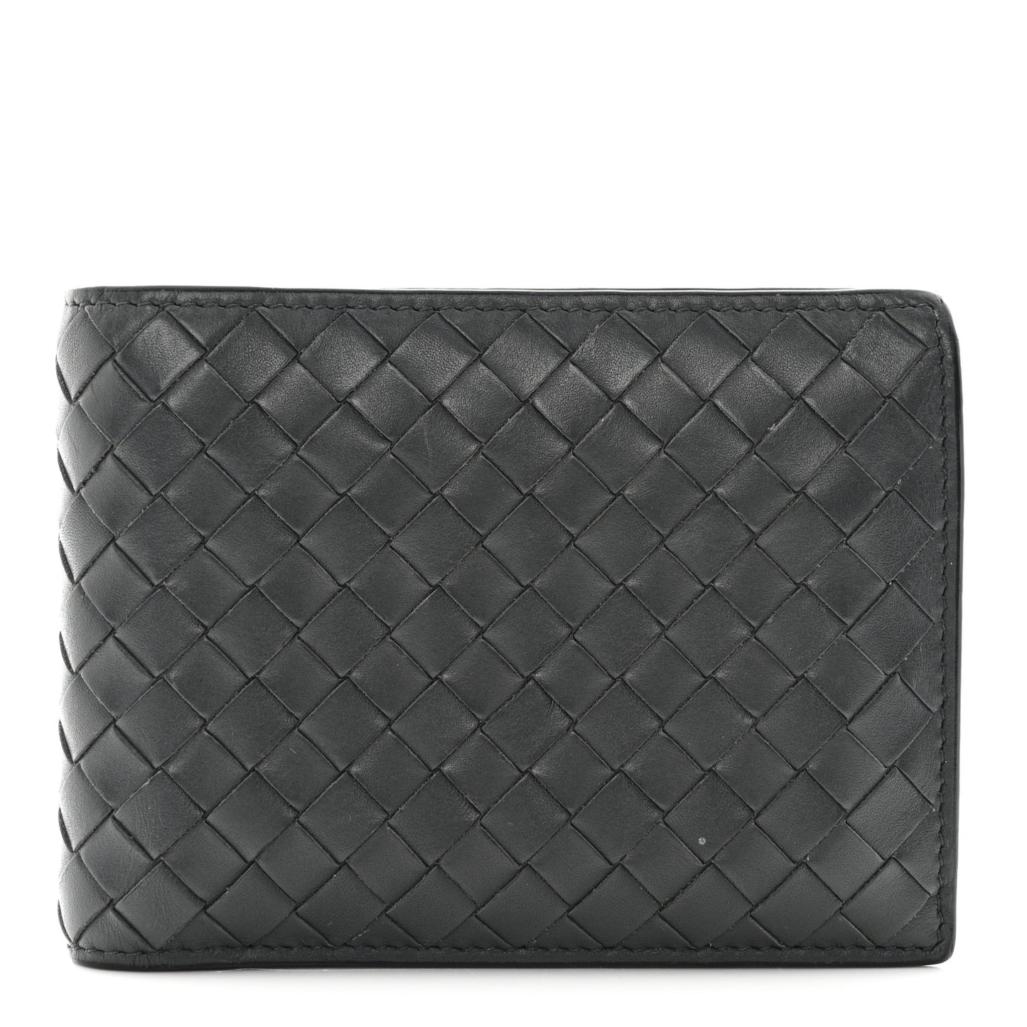Nappa Intrecciato Bi-Fold Wallet Grey