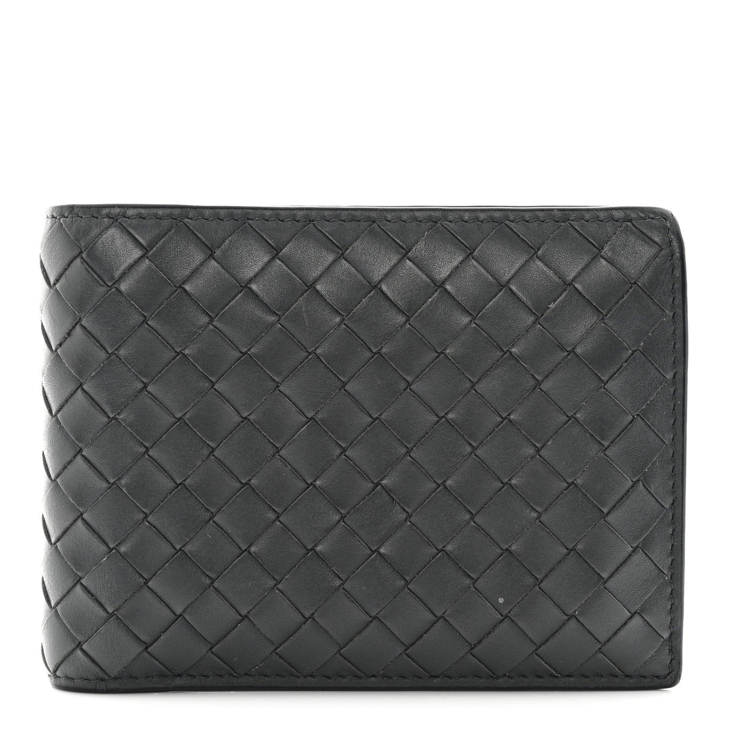 Bottega Veneta Nappa Intrecciato Bi-Fold Wallet Grey 1 of 12