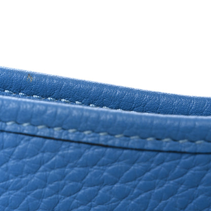 Hermes Taurillon Clemence Amazone Evelyne TPM  Bleu Paradis Saphir 11 of 14