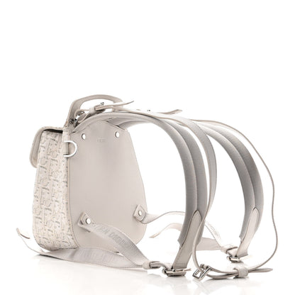 Christian Dior HOMME Oblique Jacquard Calfskin Mini Saddle Backpack Beige 2 of 10