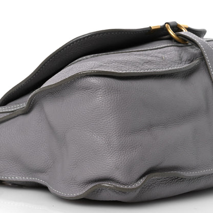 Chloe Calfskin Medium Marcie Saddle Shoulder Bag Cashmere Grey 11 of 19