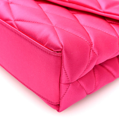 Saint Laurent Satin Quilted Sade Puffer Envelope Clutch Bubblegum 8 of 8