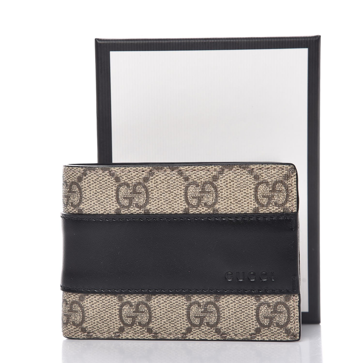 Gucci GG Supreme Monogram Bi-Fold Wallet Black 9 of 9