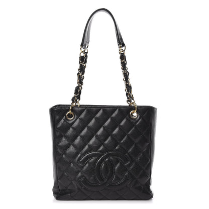 Chanel Caviar Quilted Petit Shopping Tote PST Black 1 of 16