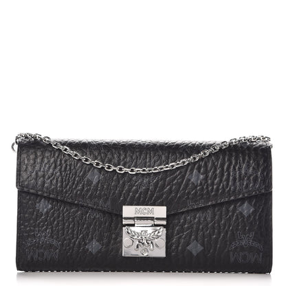 MCM Visetos Large Patricia Wallet On Chain Black 1 of 8