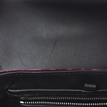 3.1 Phillip Lim 3.1 Textured Calfskin Velvet Mini Pashli Satchel Black Bordeaux 12 of 13