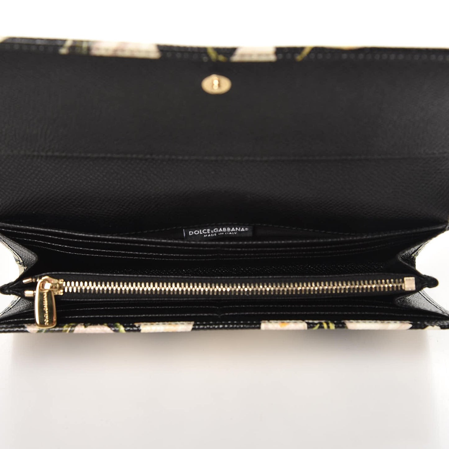 Dauphine Tulip Print Continental Wallet Black