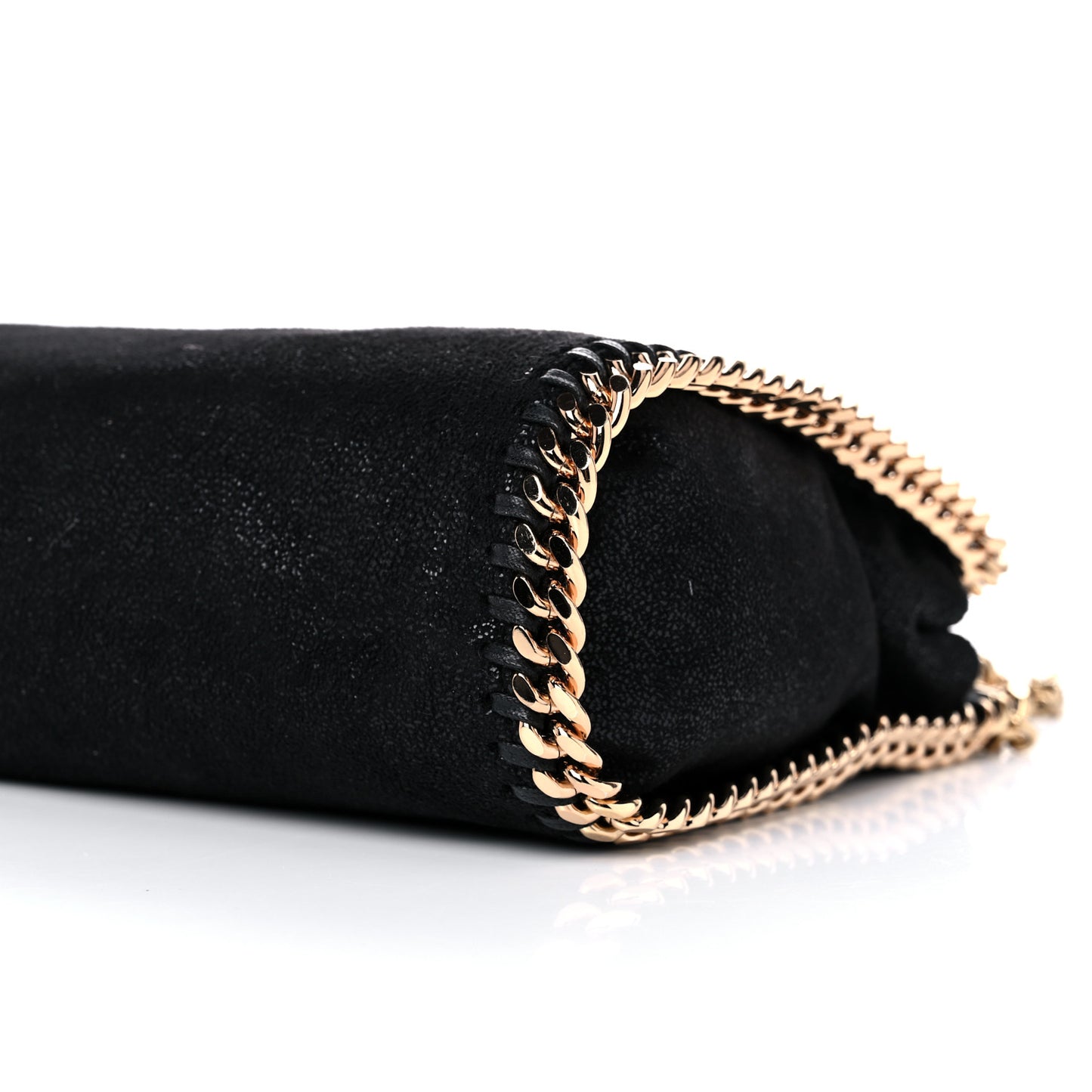 Shaggy Deer Mini Falabella Fold Over Tote Black