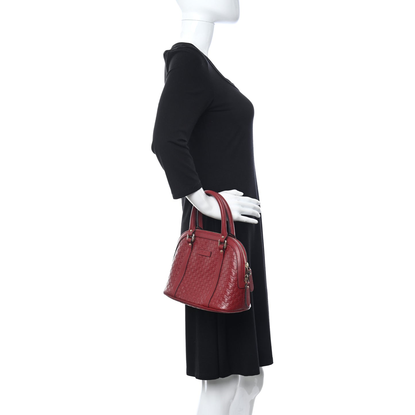 Soft Microguccissima Mini Dome Bag Rosso