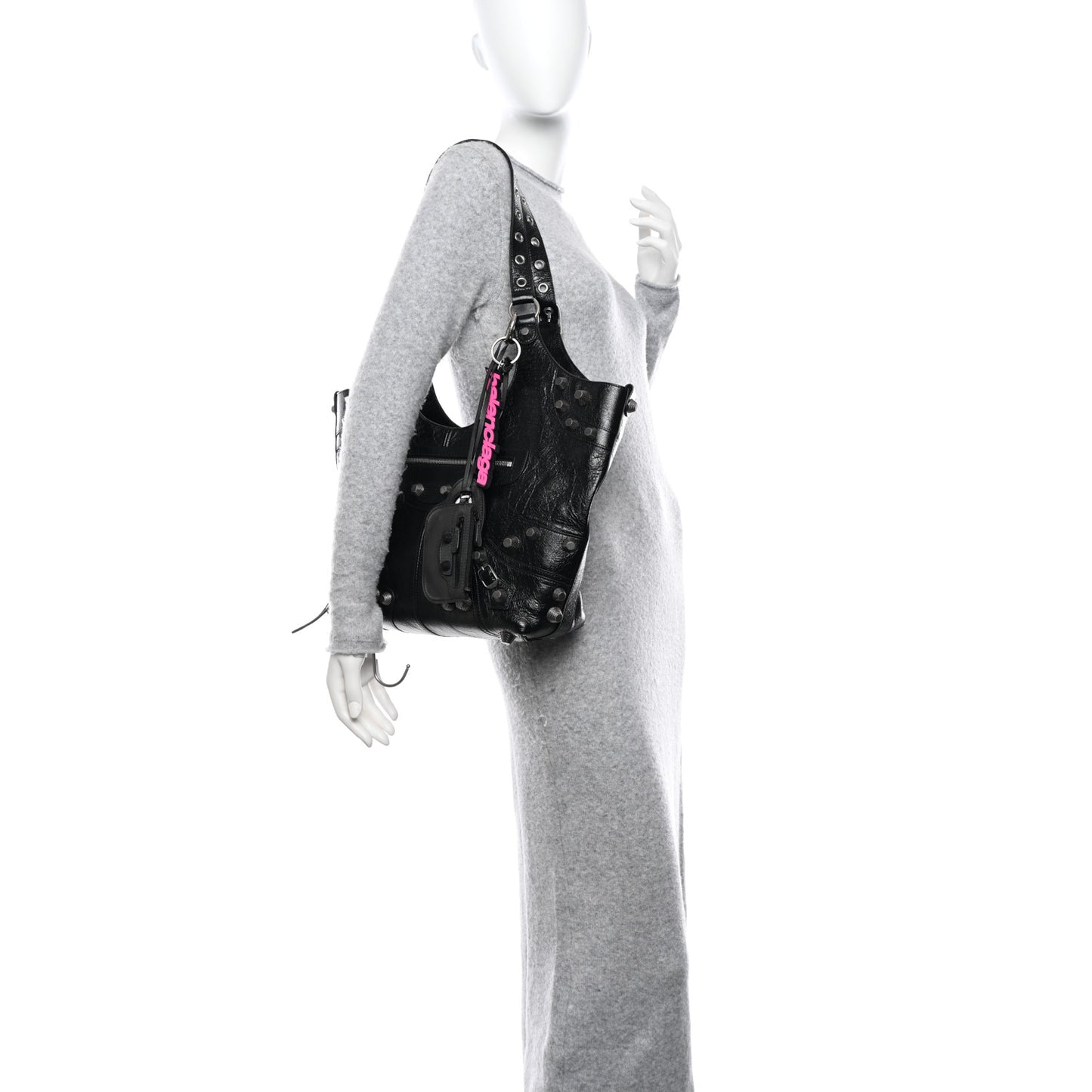 Agneau Arena Medium Le Cagole Carry All Bag Black