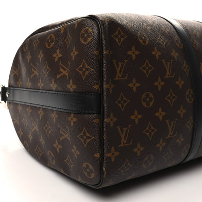 Louis Vuitton Monogram Macassar Keepall Bandouliere 45 8 of 9