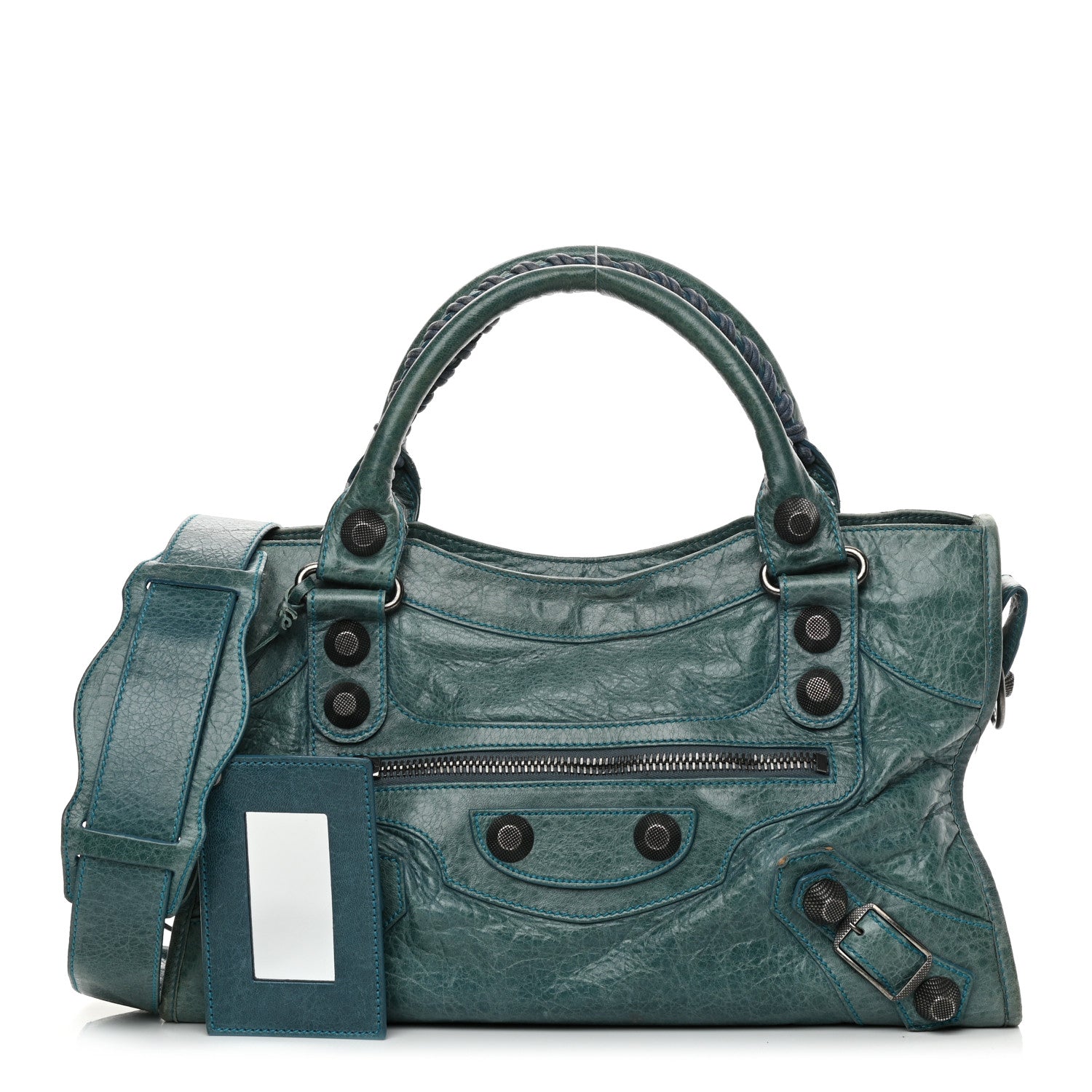 Balenciaga Chevre Giant 21 Gunmetal Hardware City Neiman Marcus LE Bleu 1 of 19
