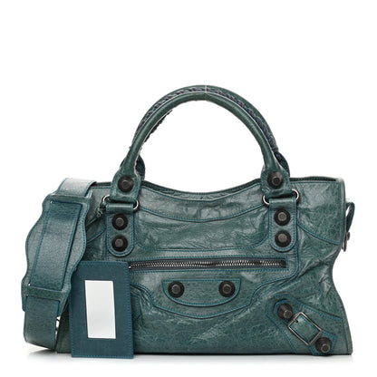 Balenciaga Chevre Giant 21 Gunmetal Hardware City Neiman Marcus LE Bleu 1 of 19