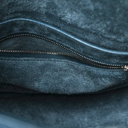 Celine Soft Grained Calfskin Small Sangle Bucket Bag Blue 6 of 9