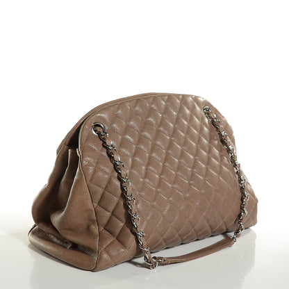 Chanel Caviar Quilted Large Just Mademoiselle Bowling Bag Grey 3 of 7