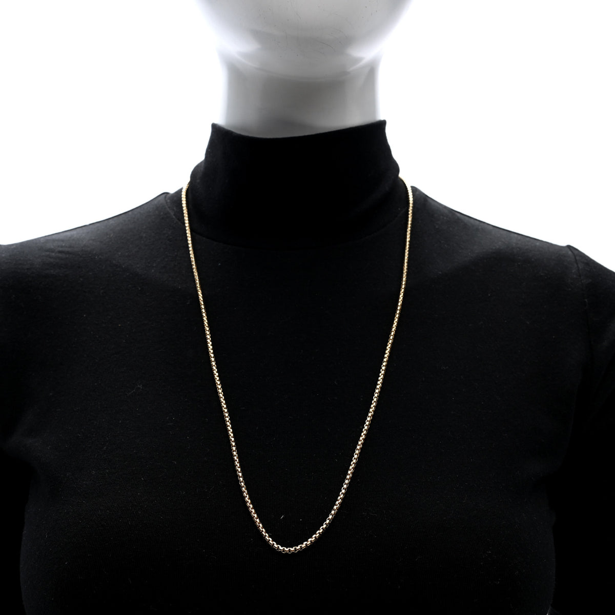 David Yurman 18K Yellow Gold 2.5mm Box Chain Necklace 26" 2 of 4