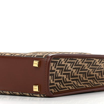 Fendi Suede Vitello King Micro FF Mini Fendi Sunshine Shopper Tote Nude Maya Brown 9 of 9