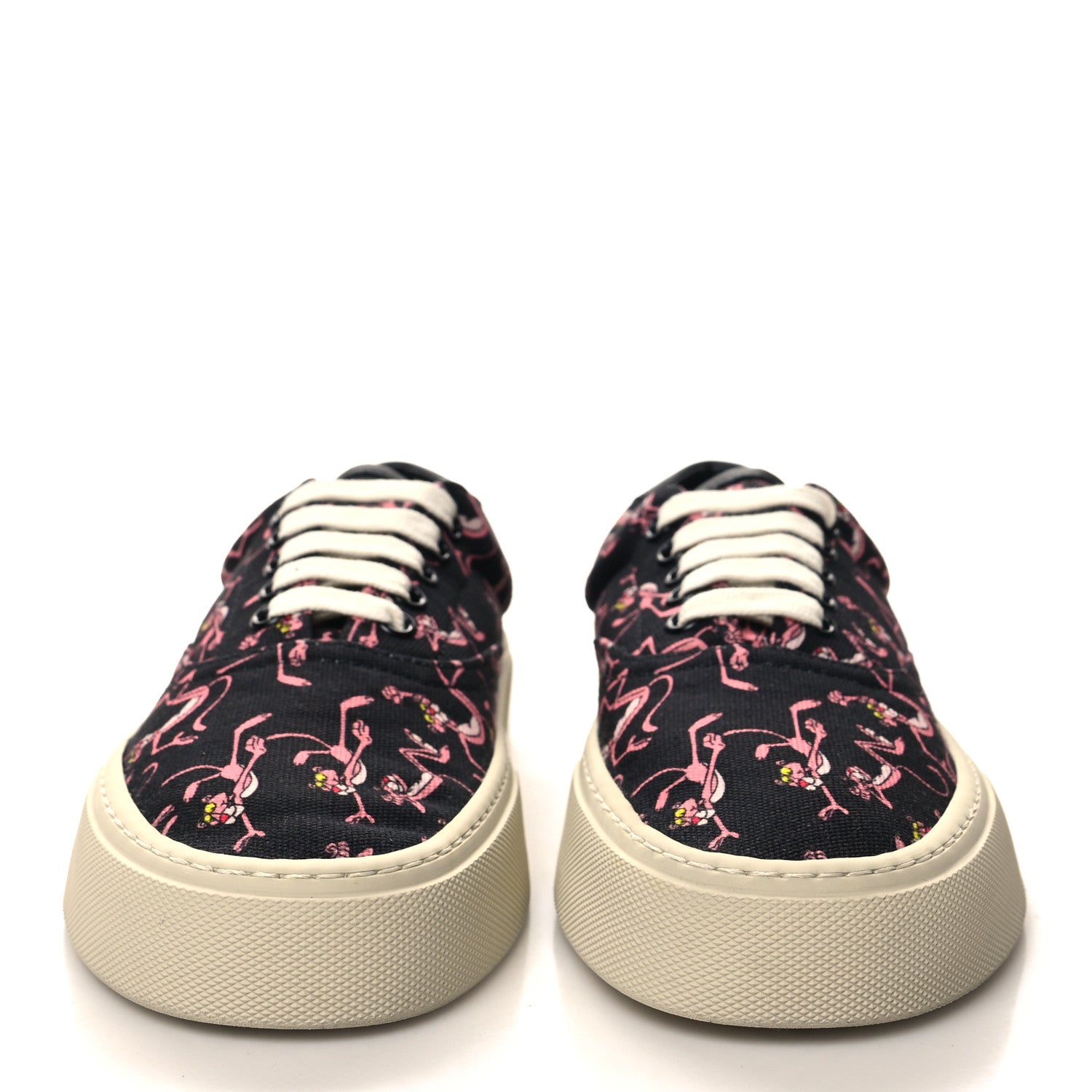 Saint Laurent Canvas Pink Panther Venice Sneakers 39 Black 2 of 9