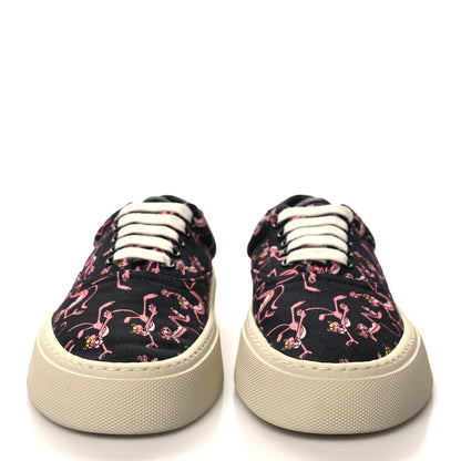 Saint Laurent Canvas Pink Panther Venice Sneakers 39 Black 2 of 9