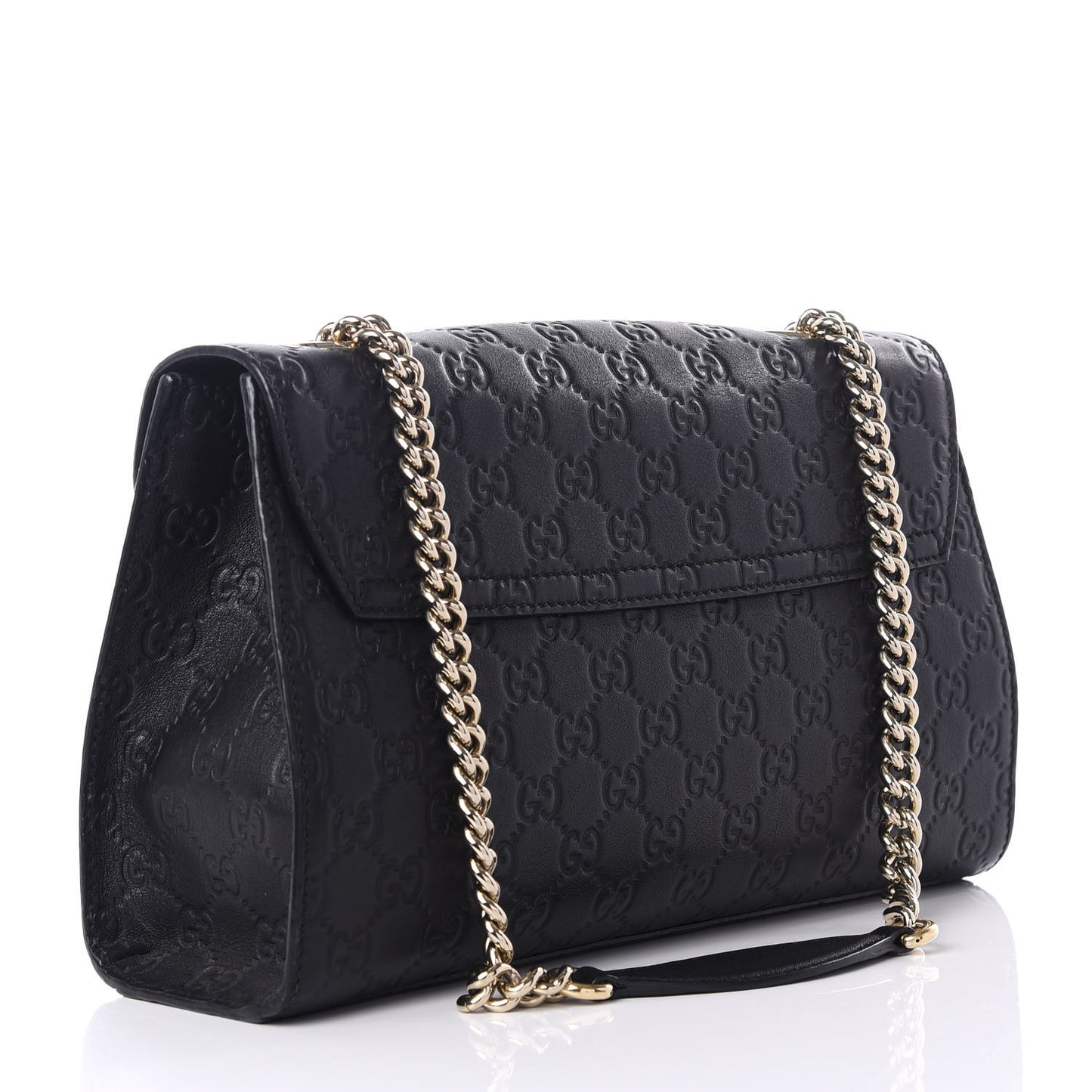Guccissima Medium Emily Chain Shoulder Bag Black