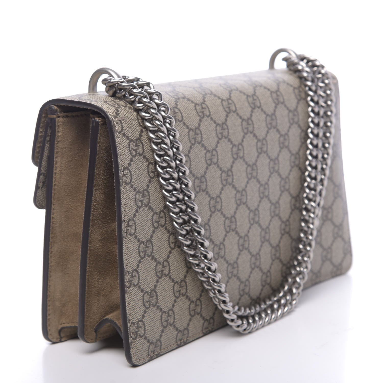 Gucci GG Supreme Monogram Small Dionysus Shoulder Bag Taupe 3 of 19