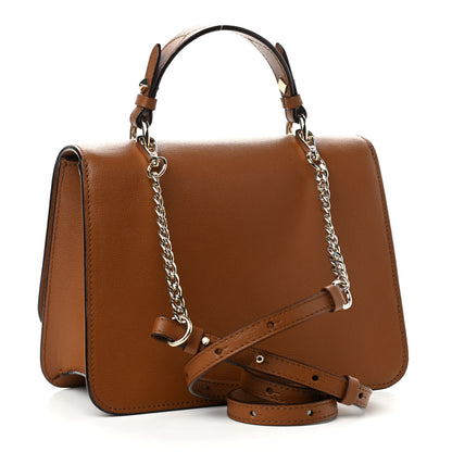 Jimmy Choo Grainy Calfskin Varenne Top Handle Satchel Tan 3 of 9