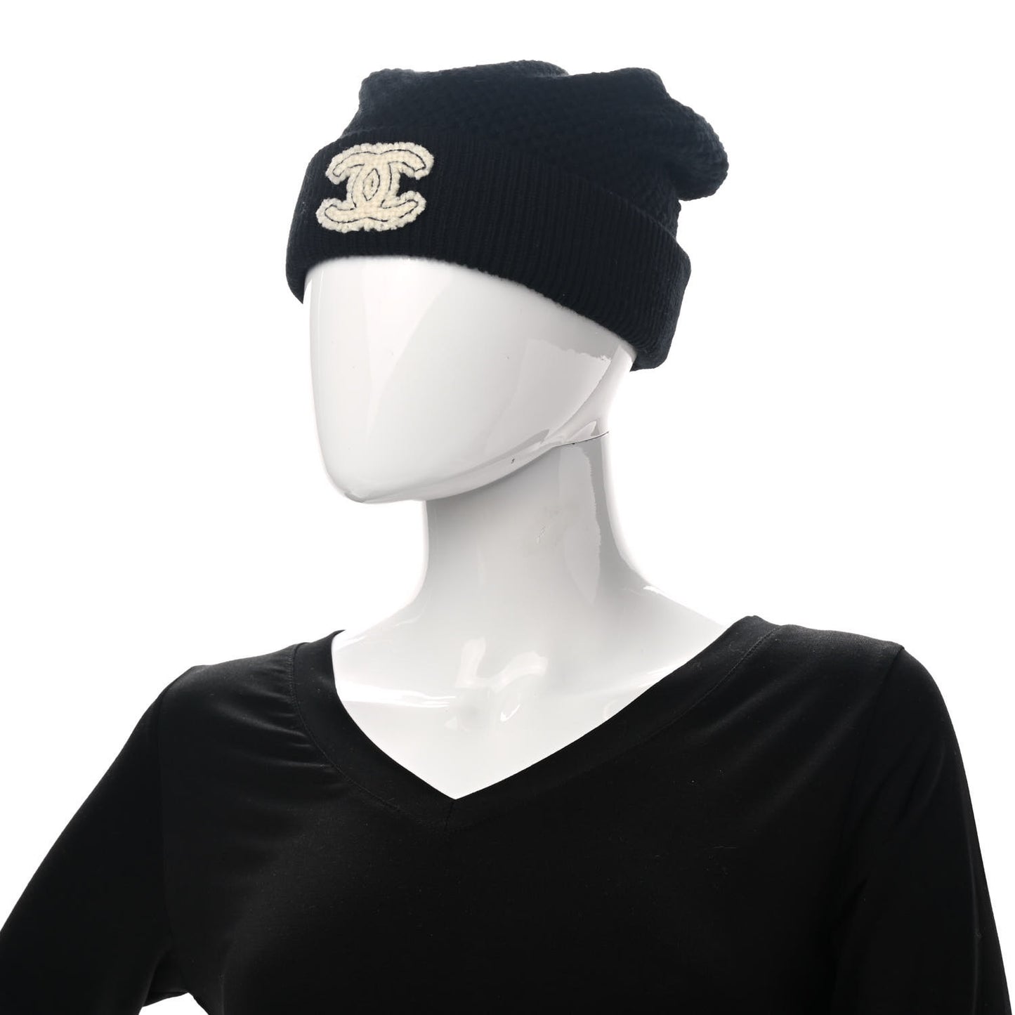 Cashmere CC Logo Beanie Hat Black