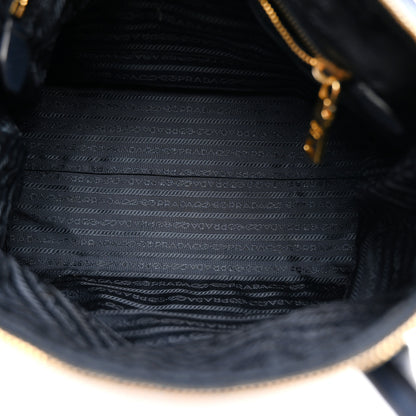 Prada Tessuto Nylon Saffiano Shopping Tote Navy 5 of 17