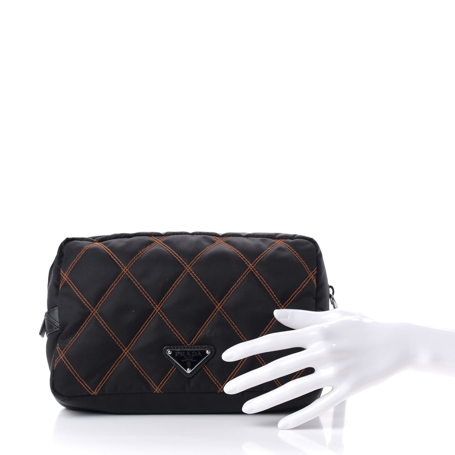 Tessuto Nylon Impunturato Pochette Black