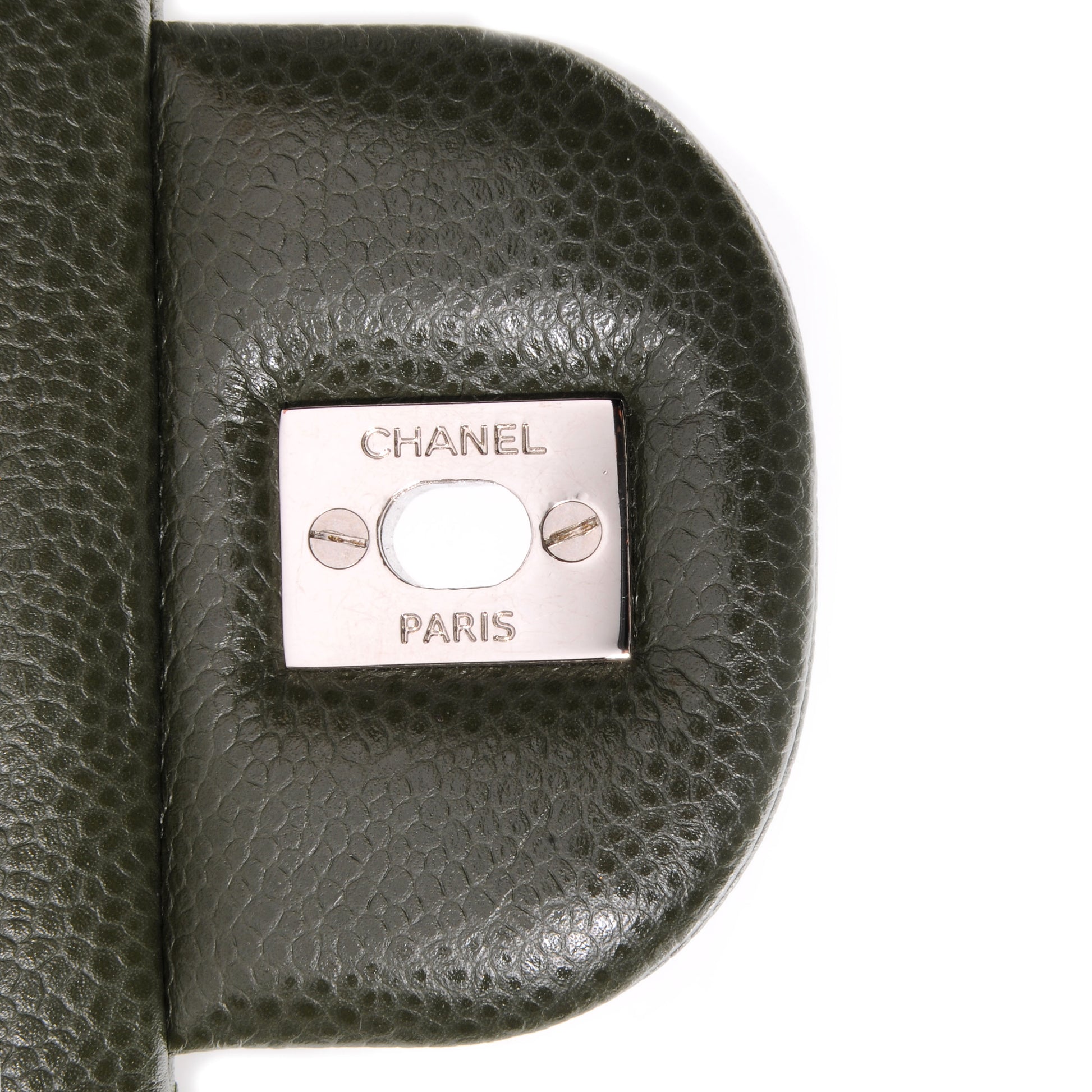 Chanel Caviar Jumbo Double Flap Dark Green 9 of 9