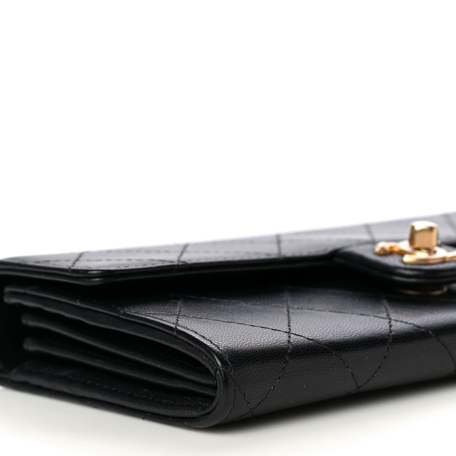 Chanel Goatskin Quilted Chic Pearls Clutch With Chain Black 11 of 15