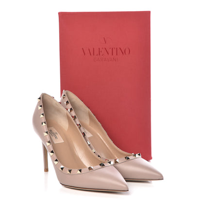 Valentino Garavani Calfskin Rockstud 85mm Pumps 39.5 Poudre 9 of 9